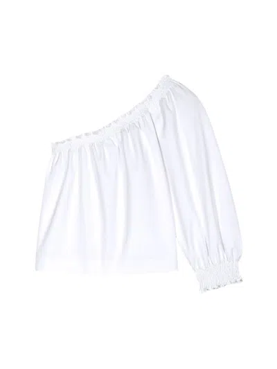 Maje Women's Asymmetrical Top In White