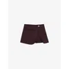 Maje Womens Bruns Button-embellished High-rise Wrap Stretch-knit Mini Skirt In Bruns