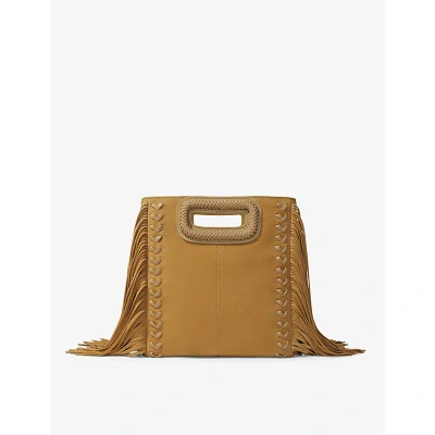 Maje Womens Bruns Fringe-embellished Leather Shoulder Bag
