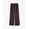 Maje Pantalon De Tailleur Large In Bruns