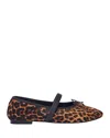 Maje Leopard-effect Leather Ballet Flats In Leopard Print