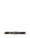 Maje Leather Belt With Chain Details In Black