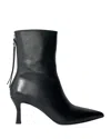 Maje 75mm Leather Ankle Boots In Black