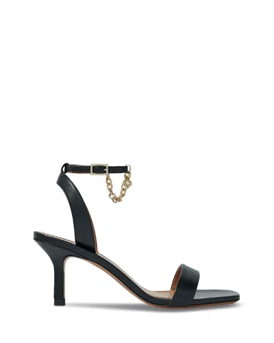 Maje Leather Sandals With Heels In Black