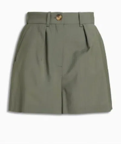 Maje Women's High-waisted Shorts In Army Green