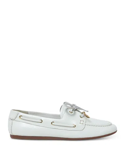 Maje Women's Leather Boat Shoe Loafers In White
