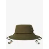 Maje Womens Naturels Oversized-visor Beaded-drawstring Cotton Bucket Hat