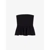 Maje Lulieta Strapless Top In Noir / Gris