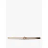Maje Womens Or Clover-buckle Metallic Leather Belt