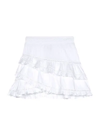 Maje Women's Short Embroidered Skirt In White