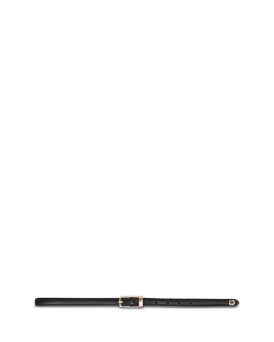 Maje Women's Slim Leather Belt In Black