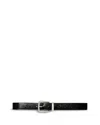 Maje Leather Belt With Square Buckle In Black