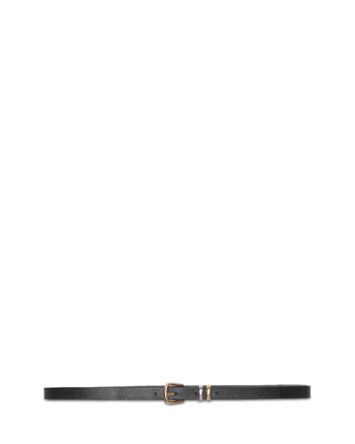 Maje Women's Square Buckle Mini Leather Belt