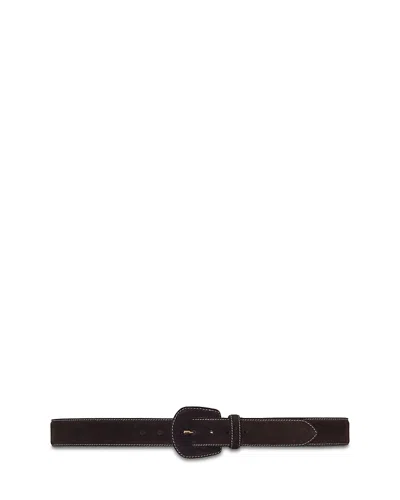 Maje Women's Suede Belt In Brown