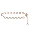 Maje Two-tone Clover Chain Belt In Gold