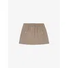 Maje Womens Beige Elasticated-waist Mid-rise Wool-blend Mini Skirt In Nude