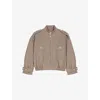 Maje Womens Beige High-collar Relaxed-fit Wool-blend Coat In Neutral