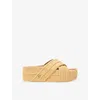 Maje Platform Sandals In Blue