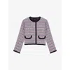 Maje Tweed Jacket In Bicolore
