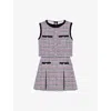 Maje Tweed Mini Dress In Bicolore
