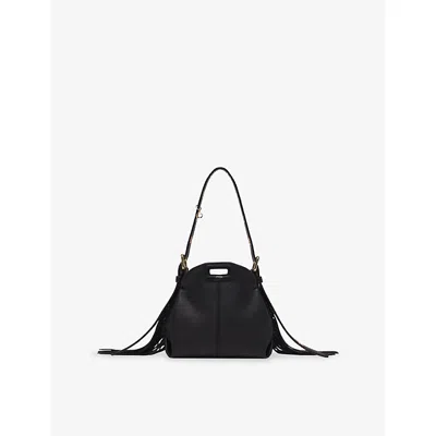 Maje Womens Black Miss M Micro Leather Bag