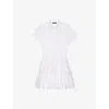 Maje Ribrody Embroidered Mini Dress In Blanc