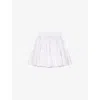 Maje Cotton Embroidered Mini Skirt In Blanc