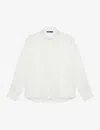 Maje Silk Shirt In Blanc
