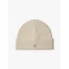 Maje Womens Blanc Clover-embellished Ribbed Wool And Cashmere-blend Hat In Blanc