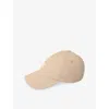 Maje Womens Logo-embroidered Linen And Cotton-blend Baseball Cap Blanc In Blanc