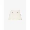Maje Womens Patch-pocket Guipure-lace Mini Skirt Blanc In Blanc