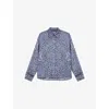 Maje Womens Bleus Bandana-print Long-sleeve Woven Shirt In Bleus