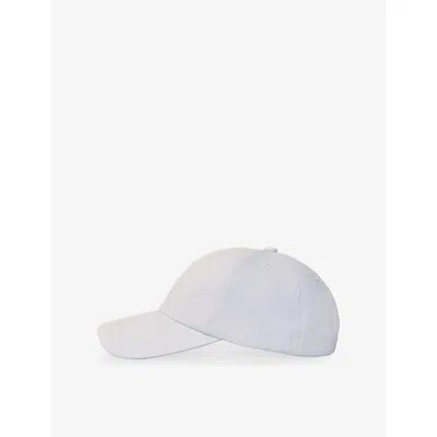 Maje Womens Brand-embroidered Cotton Cap Bleus