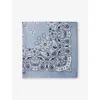 Maje Bandana Print Silk Scarf In Bleus