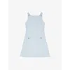 Maje Womens Sleeveless Tweed Cotton-blend Mini Dress Bleus In Bleus
