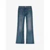 Maje Womens Blue Faded Boot-cut Mid-rise Stretch-denim Jeans In Blue