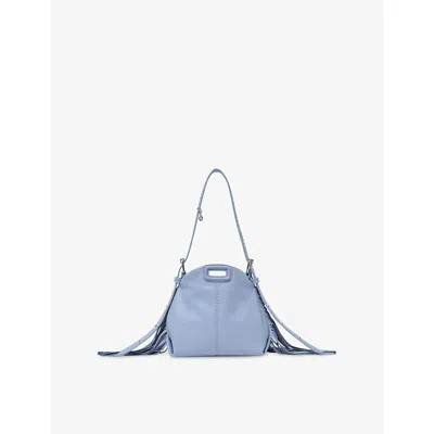 Maje Womens Blue Sky Miss M Micro Leather Bag