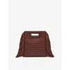 Maje Womens Brown M Mini Leather Shoulder Bag