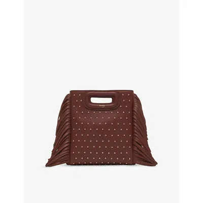Maje Womens Brown M Mini Leather Shoulder Bag