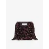 Maje Womens  Miss M Mini Sequin-embellished Shoulder Bag In Brown