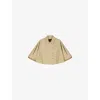 Maje Gecapi Cape-effect Short Trench Coat In Bruns