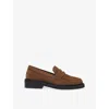 Maje Suede Loafers In Brown