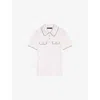 Maje Womens Ecru Flap-pocket Ribbed Stretch-knit Polo Shirt In White