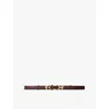 Maje Amor Croc Embossed Belt In Rouges