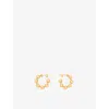 Maje Womens Gold Cascade Brass Drop Earrings In Gold