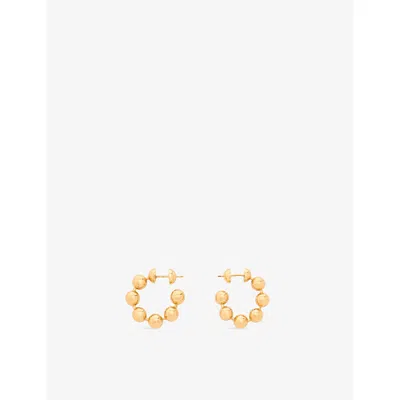 Maje Womens Gold Cascade Brass Drop Earrings