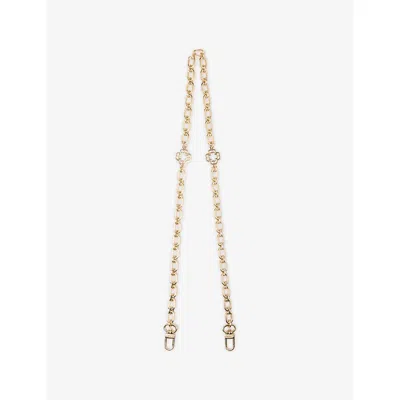 Maje Womens Short Chain Metal Shoulder Strap Gold