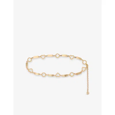 Maje Womens Gold Twisted Heart Chain-link Metal Belt In Red