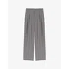 Maje Checked-pattern Trousers In Gray