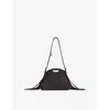 Maje Womens Grey Miss M Mini Suede Shoulder Bag In Gray